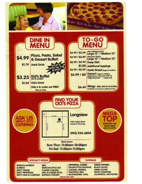 cici pizza|Pizza Menu .